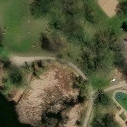 Lake Cornelia Beach Volleyball Court — aerial view