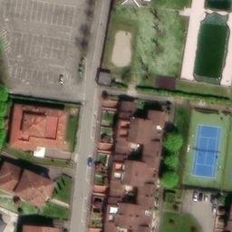 Sand Volleyball Court — aerial view