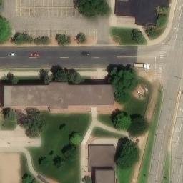 Menomonie Beach Volleyball Court #7 — aerial view