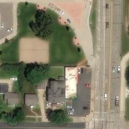 Menomonie Beach Volleyball Court #5 — aerial view