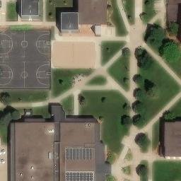 North Hall Volleyball Court — aerial view