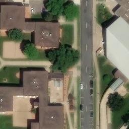 Sand Volleyball Court in Menomonie, WI — aerial view