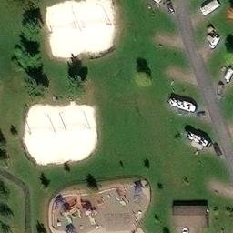 River Falls Beach Volleyball Court #7 — aerial view