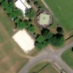 Sand Volleyball Court — aerial view