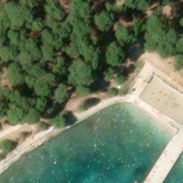 Sand Volleyball Court — aerial view