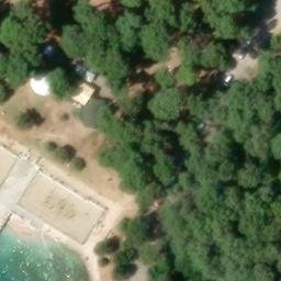 Sand Volleyball Court — aerial view