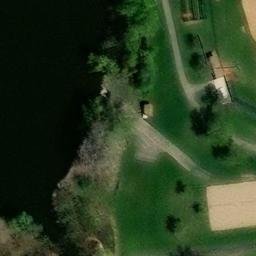 Sand Volleyball Court in Chanhassen, MN — aerial view