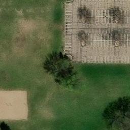 Sand Volleyball Court in Bloomington, MN — aerial view