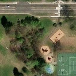 Bloomington Beach Volleyball Court #8 — aerial view