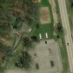 Sand Volleyball Court in Edina, MN — aerial view