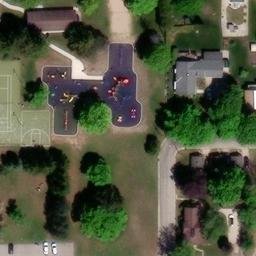 Sturgeon Bay Beach Volleyball Court #1 — aerial view