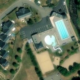 Sand Volleyball Court — aerial view