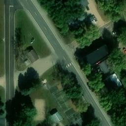 Sand Volleyball Court in Hutchinson, MN — aerial view