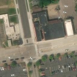 Sand Volleyball Court in Eau Claire, WI — aerial view