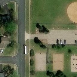 Bloomington Beach Volleyball Court #5 — aerial view