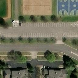 Bloomington Beach Volleyball Court #4 — aerial view