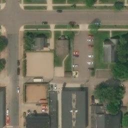 Sand Volleyball Court in Eau Claire, WI — aerial view