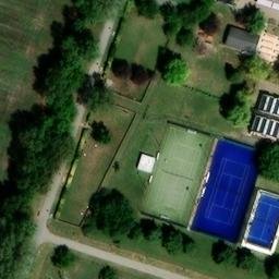 Sand Volleyball Court — aerial view