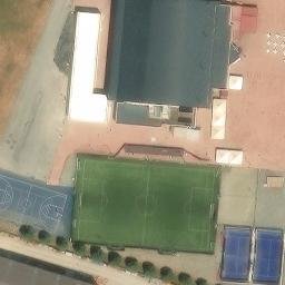 Volleyball Court near Villafranca Piemonte — aerial view
