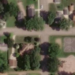 Sand Volleyball Court in Hamburg, MN — aerial view