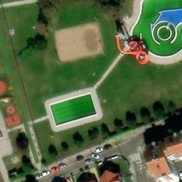 Sand Volleyball Court — aerial view