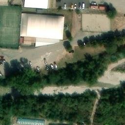 Sand Volleyball Court — aerial view