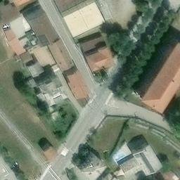 Volleyball Court near Bagnolo Piemonte — aerial view
