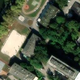 Sand Volleyball Court — aerial view