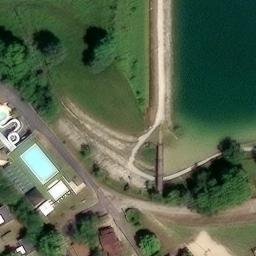 Sand Volleyball Court — aerial view