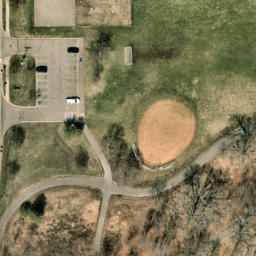 Sand Volleyball Court in Savage, MN — aerial view