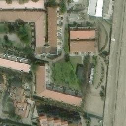 Sand Volleyball Court — aerial view