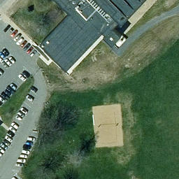 City of Plattsburgh Beach Volleyball Court — aerial view
