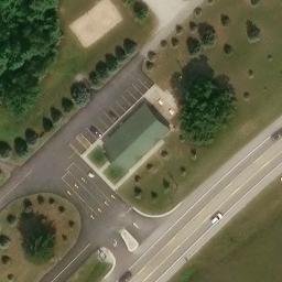 Blair Township Beach Volleyball Court #1 — aerial view