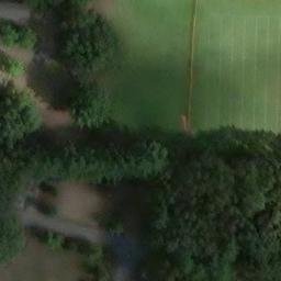Sand Volleyball Court in Interlochen, MI — aerial view