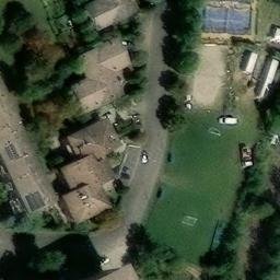 Sand Volleyball Court — aerial view