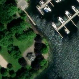 Brockville Beach Volleyball Court #2 — aerial view