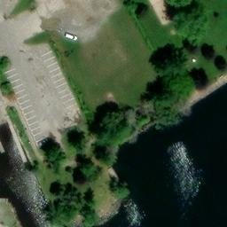 Brockville Beach Volleyball Court #1 — aerial view