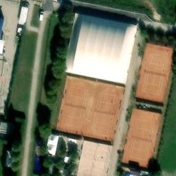 Sand Volleyball Court — aerial view