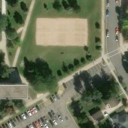 Stevens Point Beach Volleyball Court #8 — aerial view