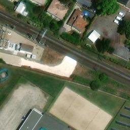 Sand Volleyball Court — aerial view