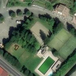 Sand Volleyball Court — aerial view
