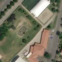 Sand Volleyball Court — aerial view
