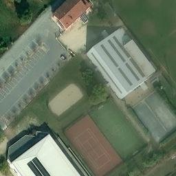 Sand Volleyball Court — aerial view
