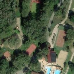 Sand Volleyball Court — aerial view