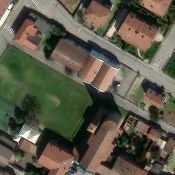 Grass Volleyball Court — aerial view