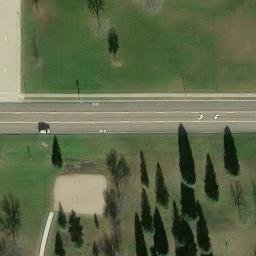 Marshall Beach Volleyball Court #8 — aerial view