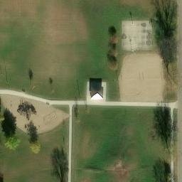 Marshall Beach Volleyball Court #5 — aerial view