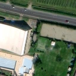Sand Volleyball Court — aerial view