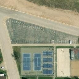 Sturgis Beach Volleyball Court #3 — aerial view