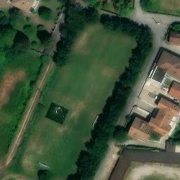 Volleyball Court near Cuneo — aerial view
